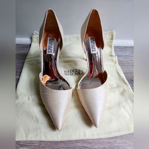 Badgley Mischka Lola silk pumps